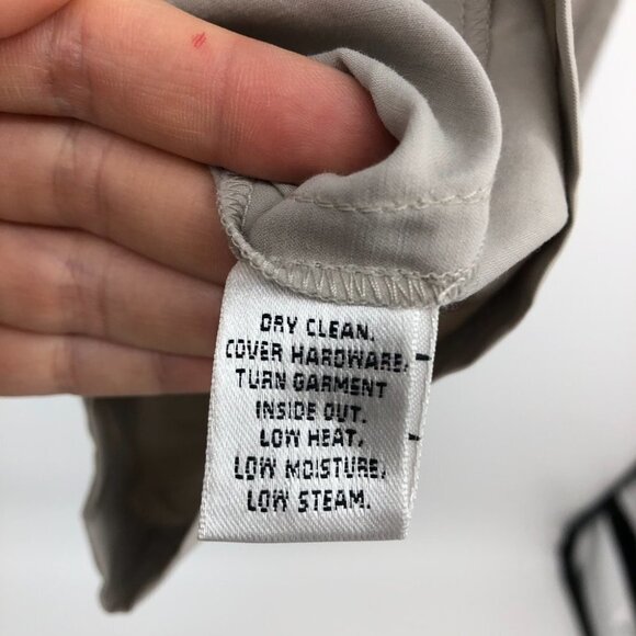 St John grey / nude drawstring waist lightweight track pants pockets size 12 - Picture 4 of 15